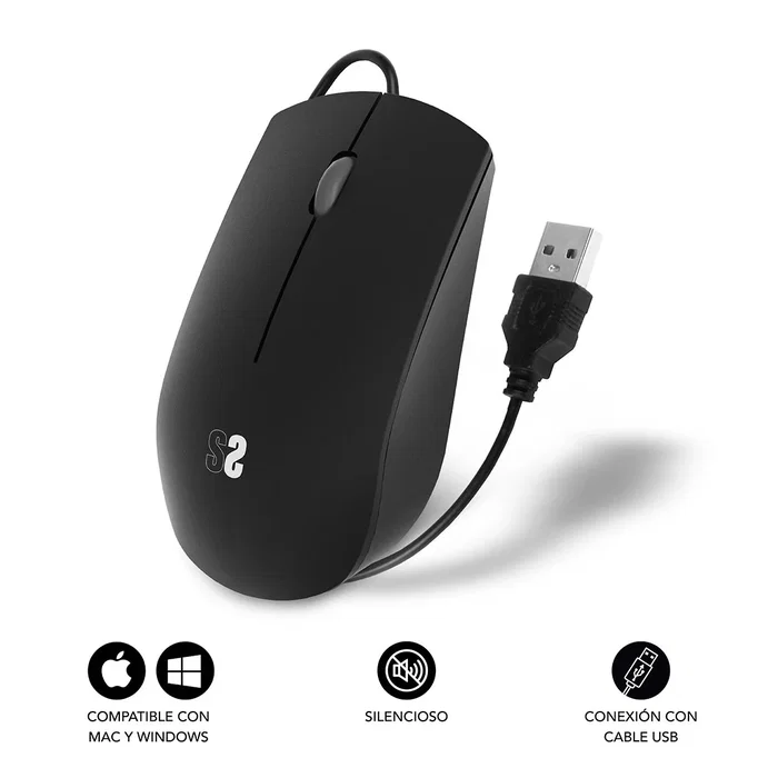 SUBBLIM Ratón Business Silencioso Negro 1200 DPI SUBBLIM Ratón Business Silencioso Negro 1200 DPI
