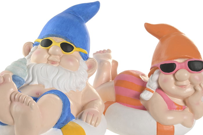 DKD Home Decor Set de 2 Figuras de Magnesia Multicolor