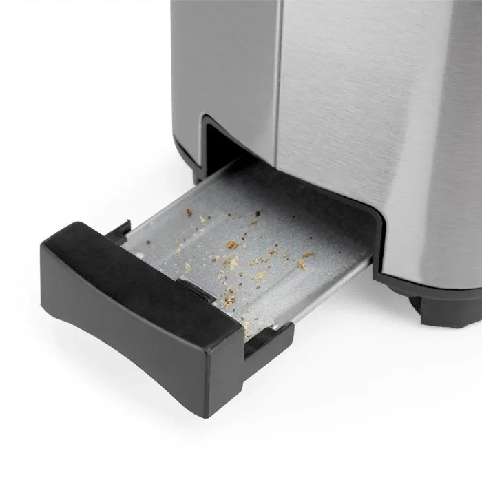 Orbegozo TO 6030 Tostadora de Ranura Larga, 1050 W, Acero Inoxidable, 6 Niveles de Tostado, Función Descongelar y Recalentar, Apagado Automático, Bandeja para Migas