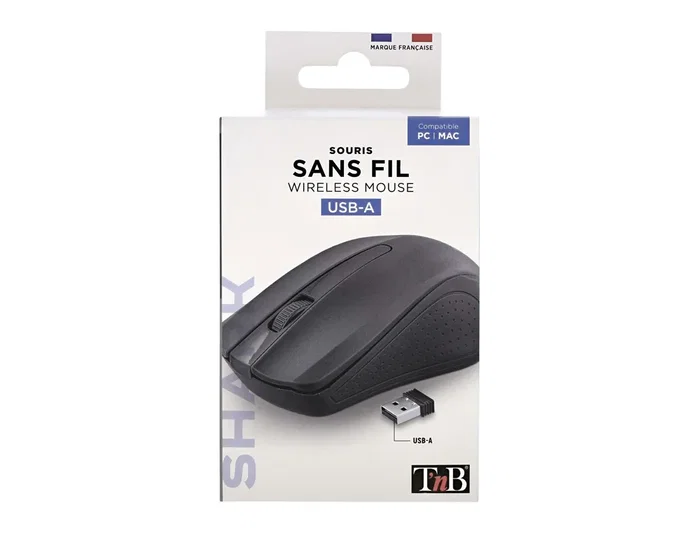 TNB Shark Ratón Óptico Inalámbrico 2,4 GHz Negro