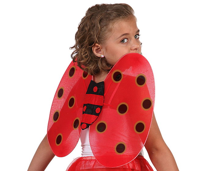 Alas Rojas Con Lunares Para Disfraz De Mariquita Mujer O Niña Carnaval Alas Rojas Con Lunares Para Disfraz De Mariquita Mujer O Niña Carnaval