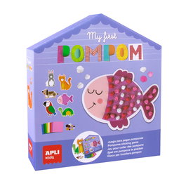Apli Kids 18505 Mi Primer Juego de Pompones para Decorar Animales con Papel de Seda y Pompones