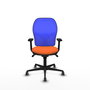 PIQUERAS Y CRESPO Silla de oficina Jorquera Sincro Naranja y Azul