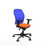 PIQUERAS Y CRESPO Silla de oficina Jorquera Sincro Naranja y Azul