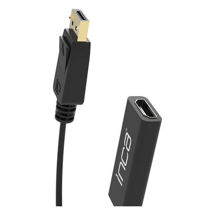 INCA IDTH-07 Adaptador DisplayPort a HDMI 4K 0.2m Macho a Hembra Negro