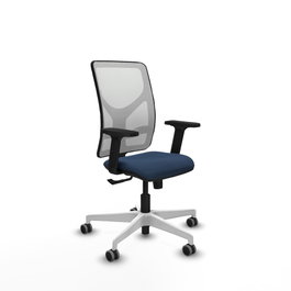 PIQUERAS Y CRESPO Silla de oficina Motilla Azul marino y Blanco