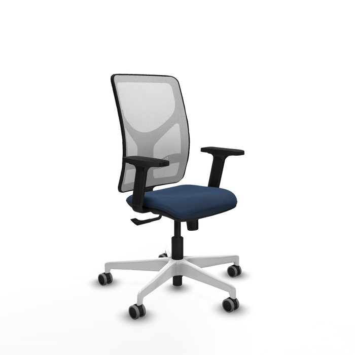 PIQUERAS Y CRESPO Silla de oficina Motilla Azul marino y Blanco PIQUERAS Y CRESPO Silla de oficina Motilla Azul marino y Blanco