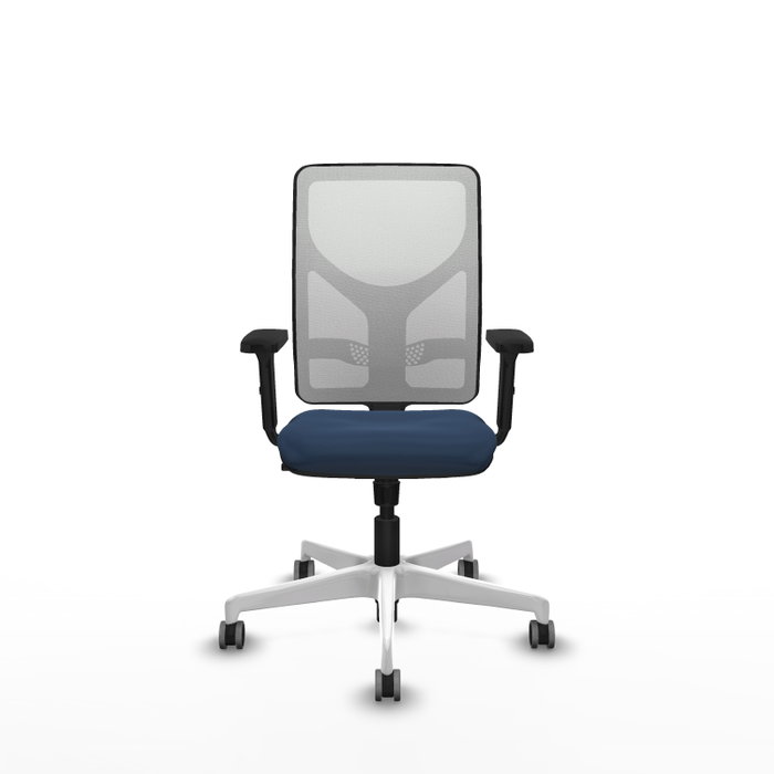 PIQUERAS Y CRESPO Silla de oficina Motilla Azul marino y Blanco PIQUERAS Y CRESPO Silla de oficina Motilla Azul marino y Blanco