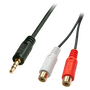 Lindy 35678 Cable de Audio 2 x RCA a 3,5mm 0,25 m