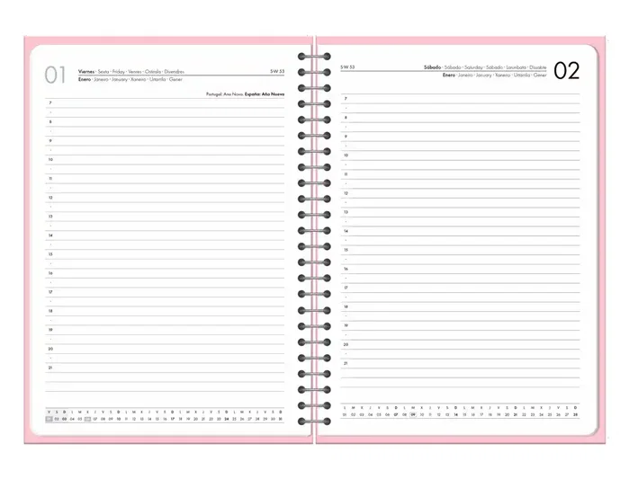 Liderpapel Agenda de oficina 2027 día por página A4 rojo