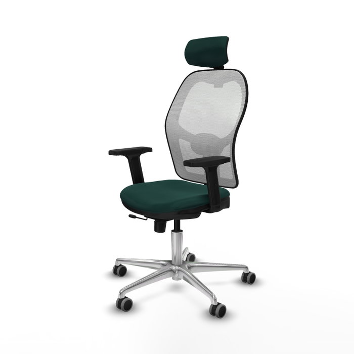 PIQUERAS Y CRESPO Silla de oficina Jorquera Verde botella y Blanco