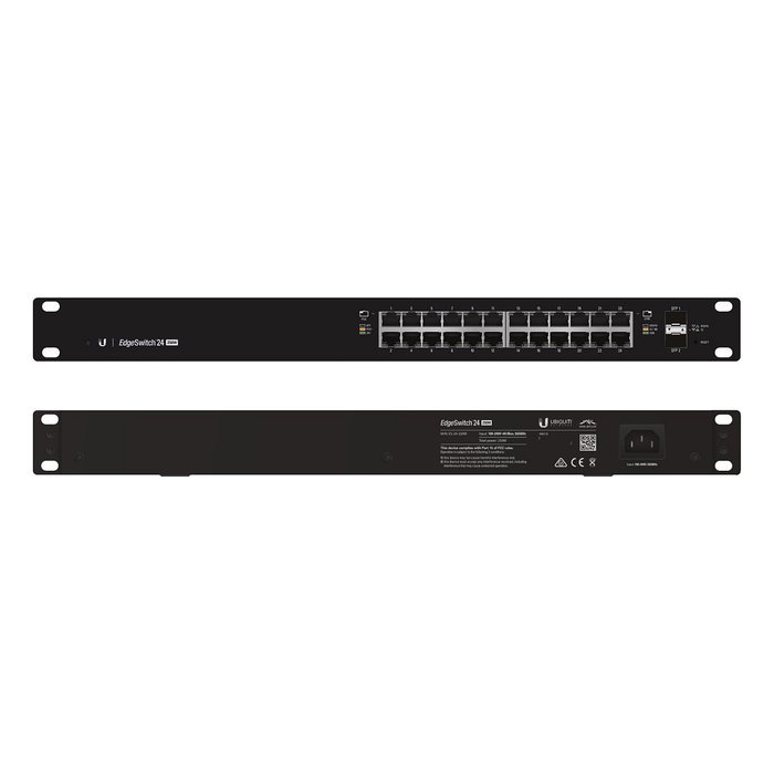 Ubiquiti ES-24-250W EdgeSwitch - Switch Gestionado PoE+ L2/L3, 24 Puertos Gigabit + 2 SFP, 250W, Montaje Rack 1U
