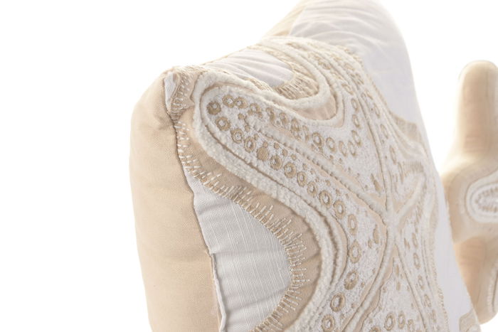 DKD Home Decor Cojin Mediterraneo Crema 50 x 10 x 50 cm Set de 2