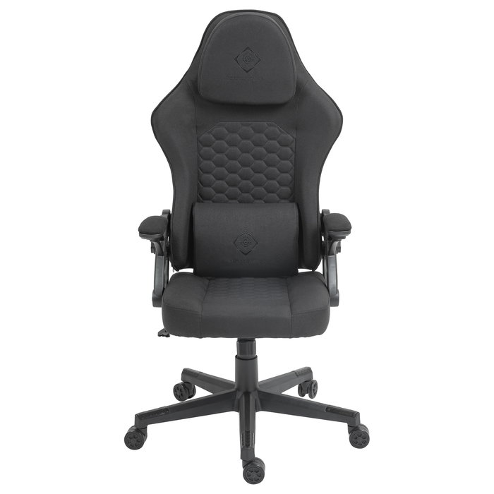 Deltaco DC130 Silla Gaming Soft Woven Mesh Negra - Silla ergonómica de malla transpirable para juegos