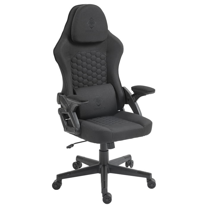 Deltaco DC130 Silla Gaming Soft Woven Mesh Negra - Silla ergonómica de malla transpirable para juegos