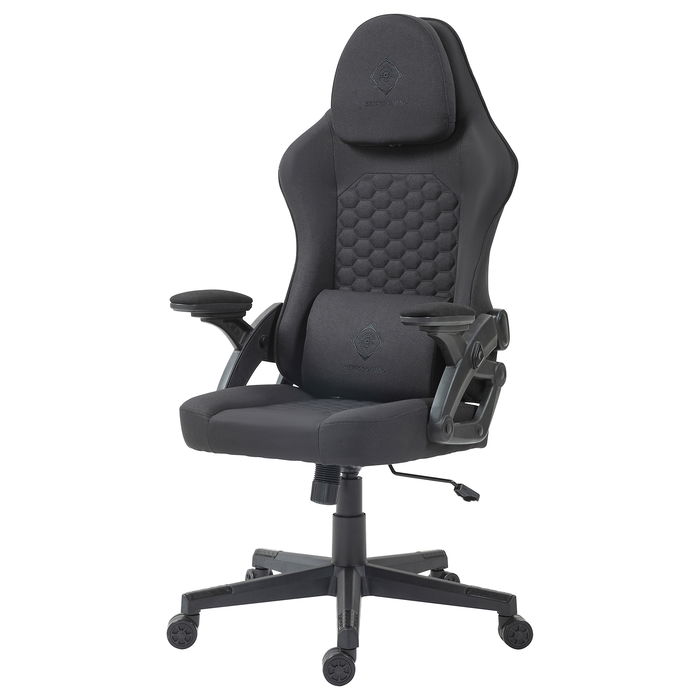 Deltaco DC130 Silla Gaming Soft Woven Mesh Negra - Silla ergonómica de malla transpirable para juegos