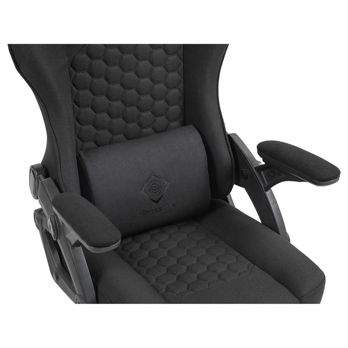 Deltaco DC130 Silla Gaming Soft Woven Mesh Negra - Silla ergonómica de malla transpirable para juegos