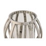 DKD Home Decor Portavelas de Acero y Cristal Cromado Plateado 14x14x14 cm