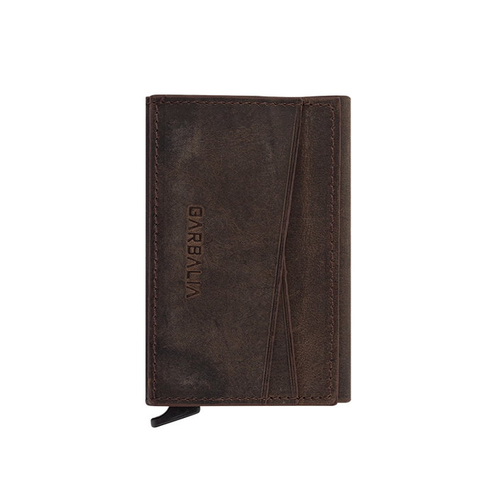 Zoozie Bags Cartera de Hombre Piel Auténtica Marrón 9.5x2x6.5cm