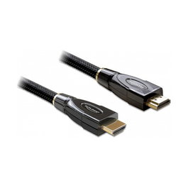 DeLOCK Cable HDMI 2 m High Speed with Ethernet, 10.2 Gbit/s, Conectores Macho Chapados en Oro, Negro