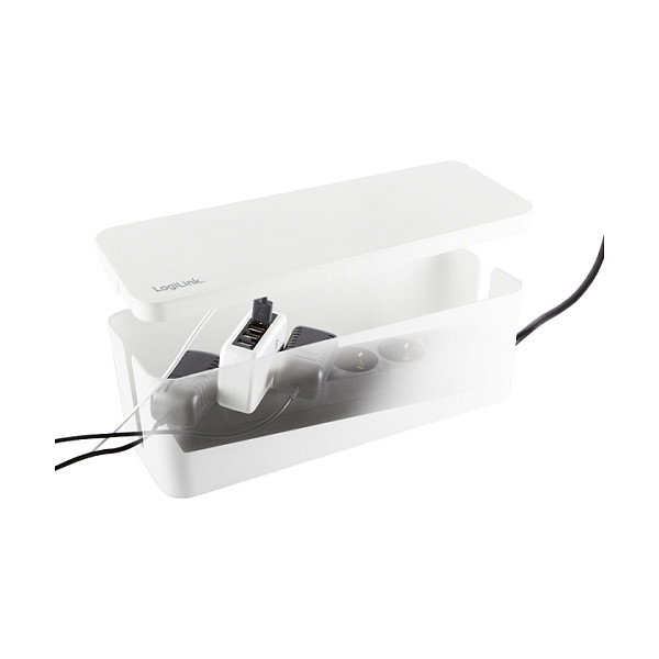 LogiLink Set de cajas de cables, 3 tamaños, blanco