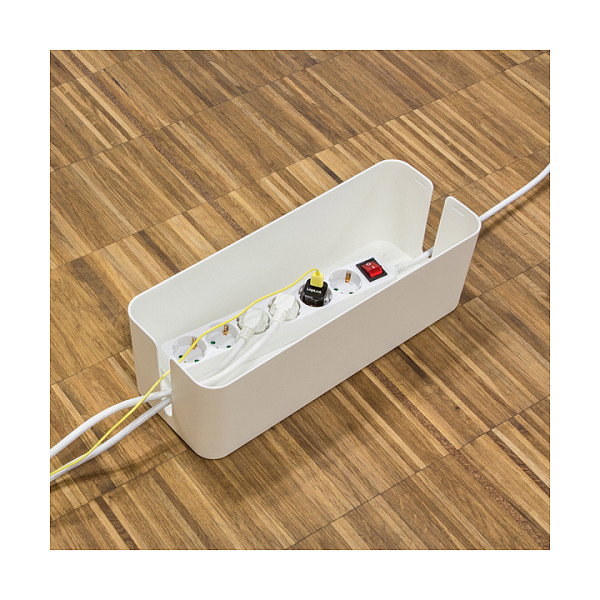 LogiLink Set de cajas de cables, 3 tamaños, blanco