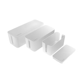 LogiLink Set de cajas de cables, 3 tamaños, blanco