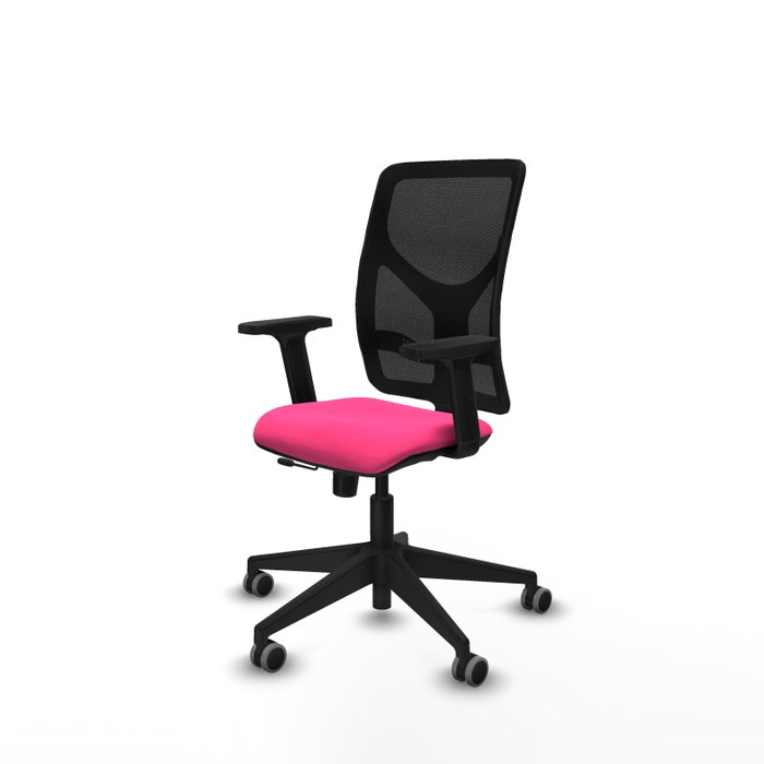 PIQUERAS Y CRESPO Silla de oficina Motilla Rosa y Negro con mecanismo Sincro/Traslack PIQUERAS Y CRESPO Silla de oficina Motilla Rosa y Negro con mecanismo Sincro/Traslack