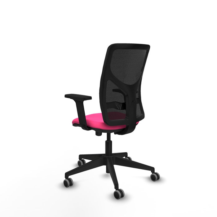 PIQUERAS Y CRESPO Silla de oficina Motilla Rosa y Negro con mecanismo Sincro/Traslack PIQUERAS Y CRESPO Silla de oficina Motilla Rosa y Negro con mecanismo Sincro/Traslack