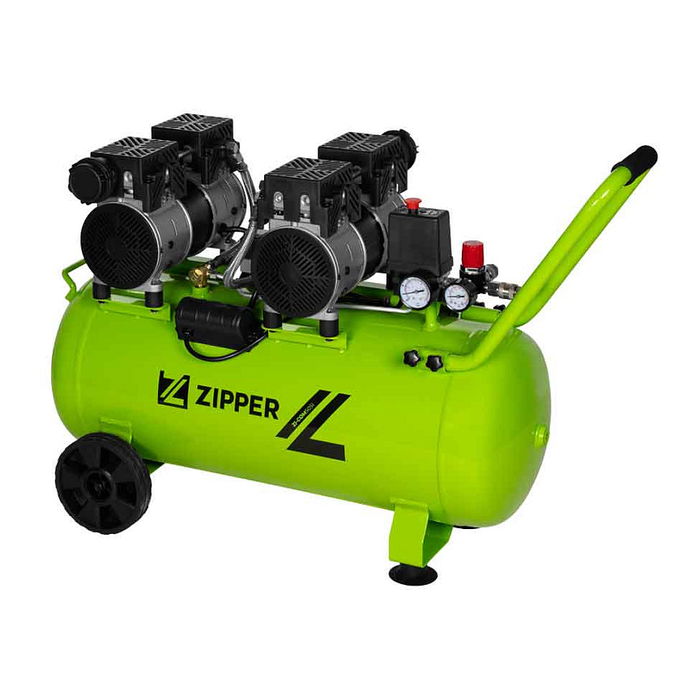 Zipper ZI-COM50SI Compresor de Aire Silencioso 50L 8 Bar 1500W 252 L/min 230V