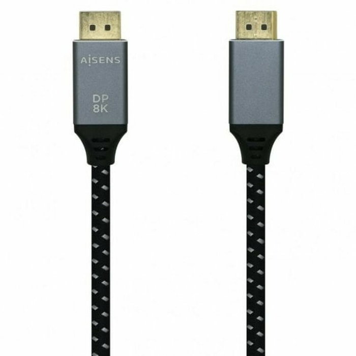 Aisens Cable DisplayPort 1.4 8K @ 60Hz 1.5m Gris/Negro