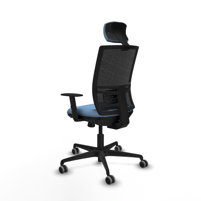 PIQUERAS Y CRESPO Silla de oficina Yunquera con mecanismo Sincro/Traslack, Azul cielo y Negro PIQUERAS Y CRESPO Silla de oficina Yunquera con mecanismo Sincro/Traslack, Azul cielo y Negro