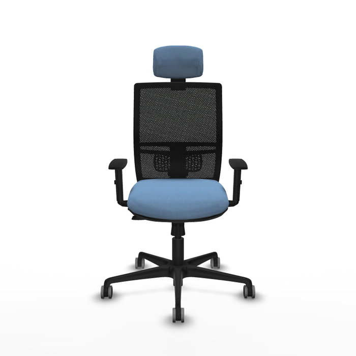 PIQUERAS Y CRESPO Silla de oficina Yunquera con mecanismo Sincro/Traslack, Azul cielo y Negro PIQUERAS Y CRESPO Silla de oficina Yunquera con mecanismo Sincro/Traslack, Azul cielo y Negro