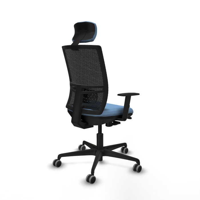 PIQUERAS Y CRESPO Silla de oficina Yunquera con mecanismo Sincro/Traslack, Azul cielo y Negro PIQUERAS Y CRESPO Silla de oficina Yunquera con mecanismo Sincro/Traslack, Azul cielo y Negro