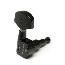 GRAPHTECH Ratio Acoustic 3+3 C0Ntemporary 2 Pin - Clavijas de afinación precisas para guitarra acústica, Color Negro