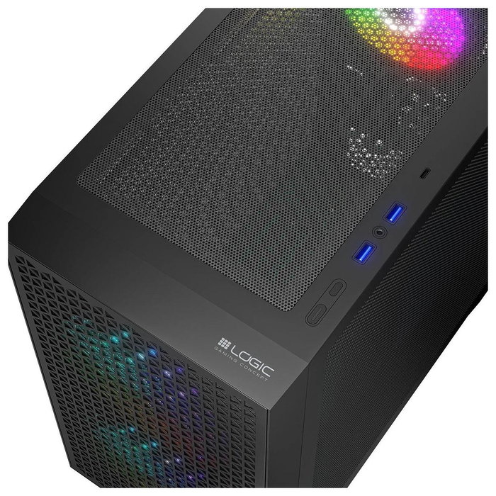Logic Dart Pro ARGB Mini Obudowa mATX Negra/Bianca, USB 3.2 Gen 2, Ventiladores 120mm Logic Dart Pro ARGB Mini Obudowa mATX Negra/Bianca, USB 3.2 Gen 2, Ventiladores 120mm