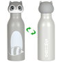 The Concept Factory Termo Botella Acero Inoxidable 400 ml - Mantiene Calor 6h/Frío 18h, Diseño Animal (Tigre, Koala, Zorro)
