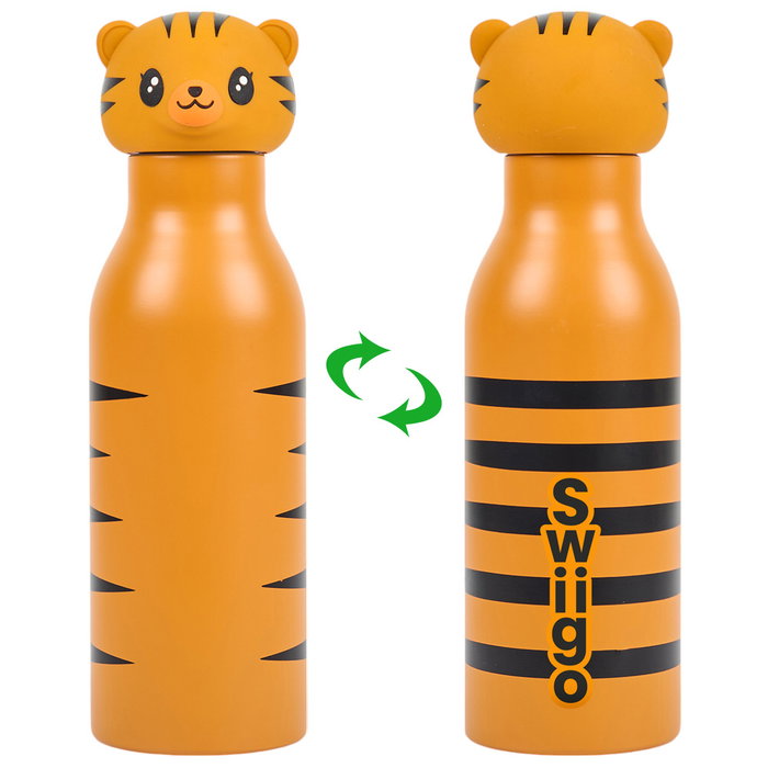 The Concept Factory Termo Botella Acero Inoxidable 400 ml - Mantiene Calor 6h/Frío 18h, Diseño Animal (Tigre, Koala, Zorro) The Concept Factory Termo Botella Acero Inoxidable 400 ml - Mantiene Calor 6h/Frío 18h, Diseño Animal (Tigre, Koala, Zorro)