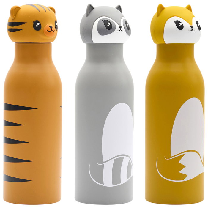 The Concept Factory Termo Botella Acero Inoxidable 400 ml - Mantiene Calor 6h/Frío 18h, Diseño Animal (Tigre, Koala, Zorro) The Concept Factory Termo Botella Acero Inoxidable 400 ml - Mantiene Calor 6h/Frío 18h, Diseño Animal (Tigre, Koala, Zorro)