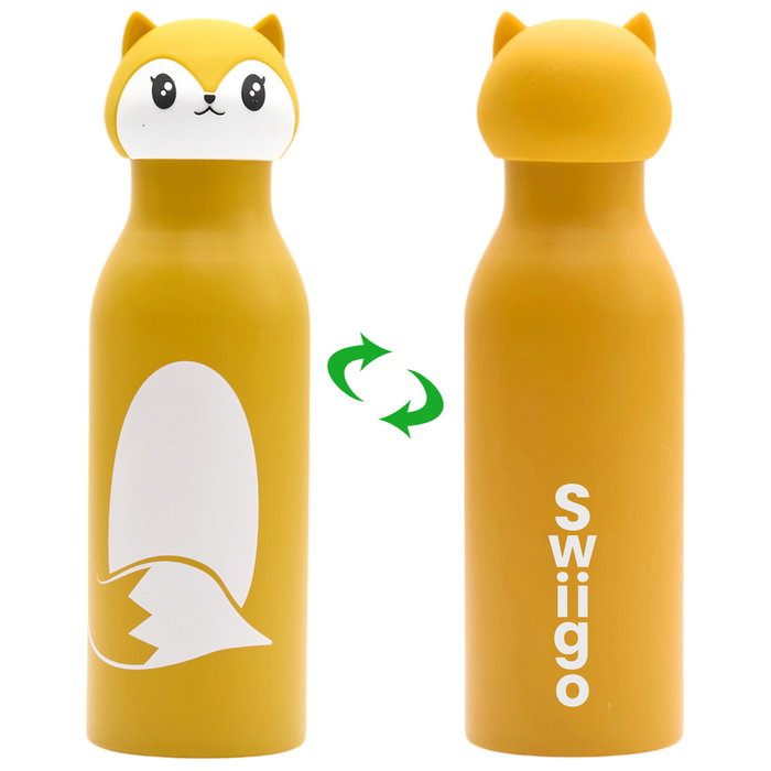 The Concept Factory Termo Botella Acero Inoxidable 400 ml - Mantiene Calor 6h/Frío 18h, Diseño Animal (Tigre, Koala, Zorro) The Concept Factory Termo Botella Acero Inoxidable 400 ml - Mantiene Calor 6h/Frío 18h, Diseño Animal (Tigre, Koala, Zorro)