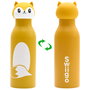 The Concept Factory Termo Botella Acero Inoxidable 400 ml - Mantiene Calor 6h/Frío 18h, Diseño Animal (Tigre, Koala, Zorro)