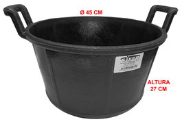 SIFER Cubo de Carbonera 30 L con Goma Reforzada y Asas