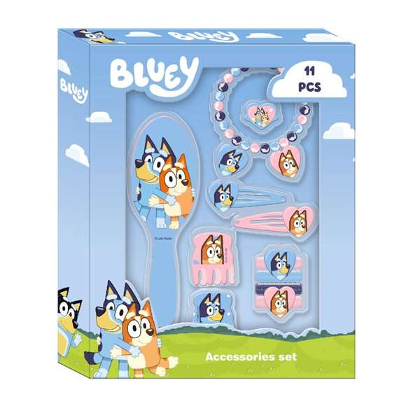Cerdá Set de Belleza Infantil Caja de Accesorios Bluey, Ideal para Niñas a partir de 3 Años, Color Púrpura