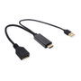 VALUE Adaptador de vídeo 4K HDMI a DisplayPort 1.2, 0,3 m, Negro