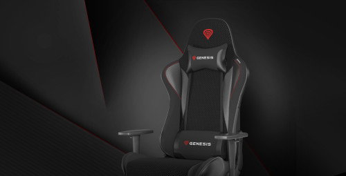 GENESIS Nitro 440 G2 Butaca Gaming, Asiento Acolchado Ajustable con SensiMesh, Reposabrazos 1D, Base Metálica, Negro y Gris, NFG-2115