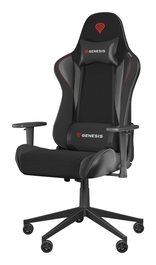 GENESIS Nitro 440 G2 Butaca para Jugar SensiMesh Transpirable, Negro/Gris, Base Metálica, Reposabrazos Ajustable 1D, Soporte Lumbar y Cervical Ergonómico