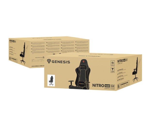 GENESIS Nitro 440 G2 Butaca para jugar Negro, Gris