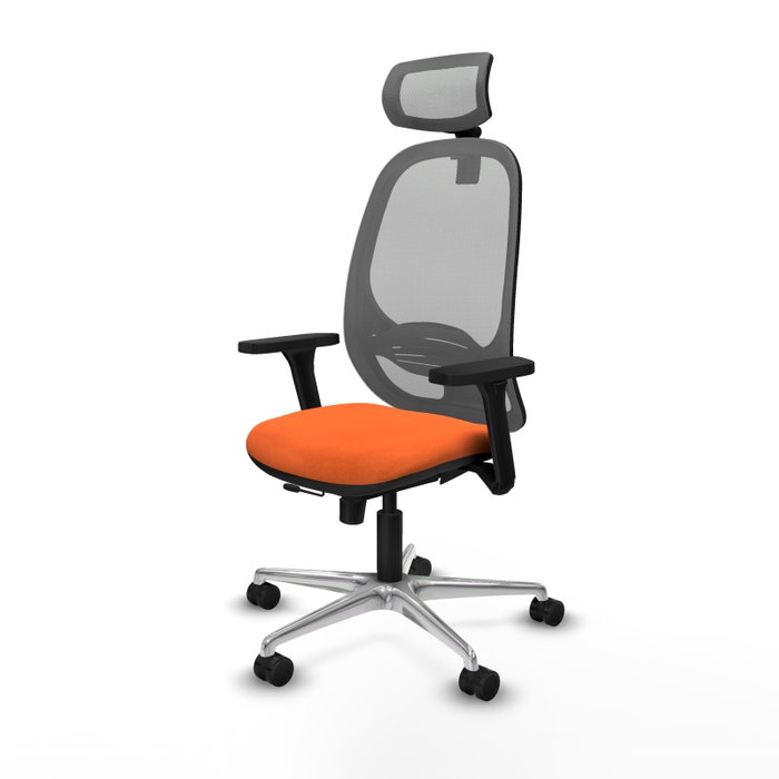 PIQUERAS Y CRESPO Silla de oficina Cilanco Naranja y Gris