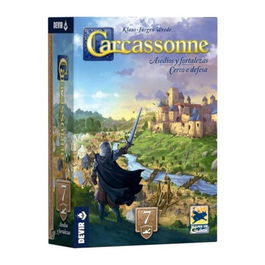 Devir Carcassonne Asedio y Fortificaciones Exp7 - Expansión 7 del Juego de Mesa, Compatible con Edición Revisada, en Español