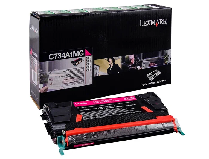 Lexmark C734A1MG Cartucho de Tóner Original Magenta para C-734/736, X-734/736/738 Lexmark C734A1MG Cartucho de Tóner Original Magenta para C-734/736, X-734/736/738